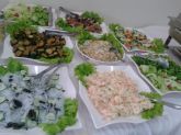 Algumas das opções de saladas
